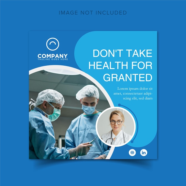 Vector medical health social media banner or instagram post template