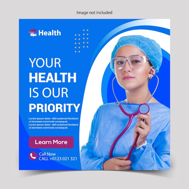 medical health social media and instagram post banner