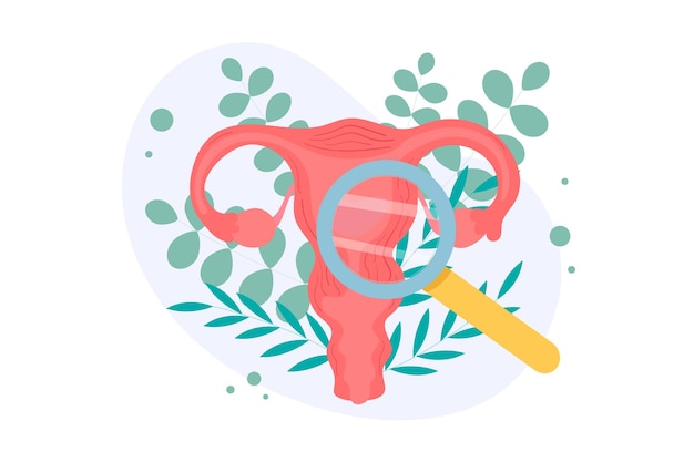 Medical health theme uterine illustration design