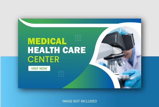 Medical healthcare banner youtube cover video thumbnail and web banner for hospital clinic business