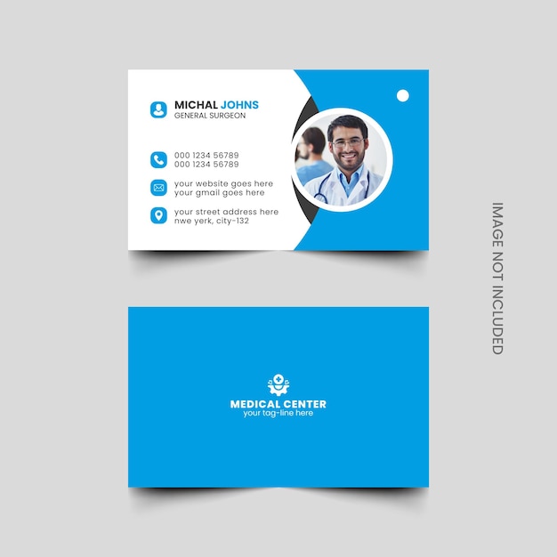 Vector medical and healthcare business card design