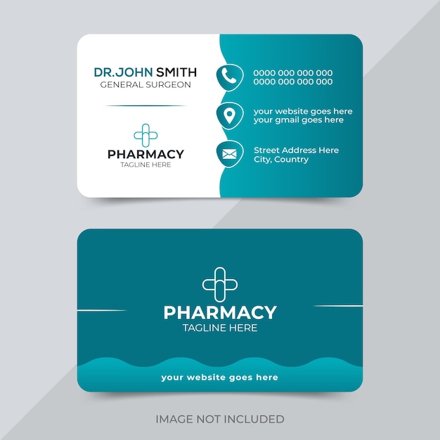 Medical healthcare business card template design