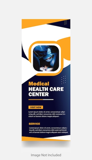 medical healthcare business roll up or stand banner design template