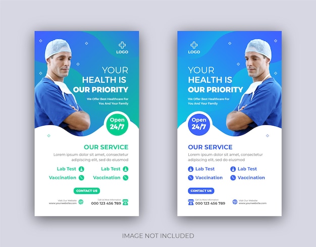Consulenza medica sanitaria instagram story template design