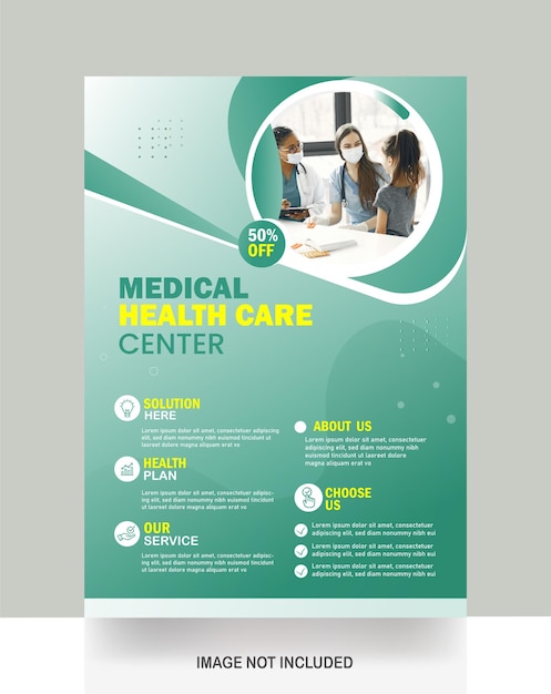 medical healthcare corporate flyer banner poster background flyer template