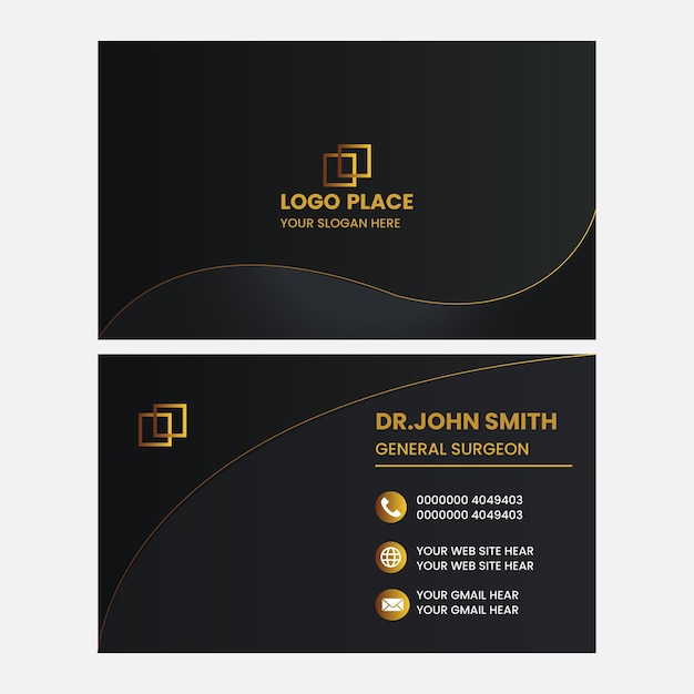 Medical healthcare doctor business card template
