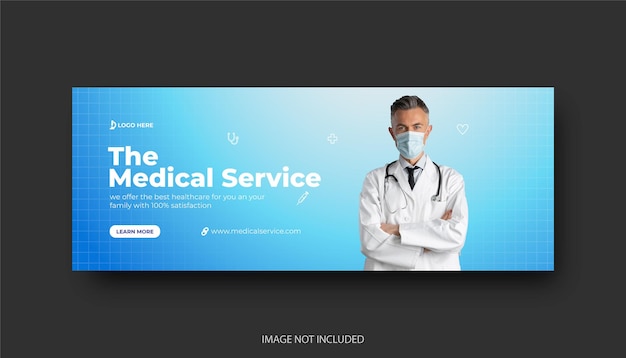 Medical healthcare facebook cover design template