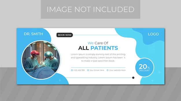 Medical healthcare Facebook cover photo design template 2022