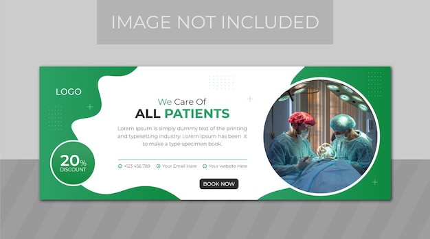 Medical healthcare Facebook cover photo design template 2022