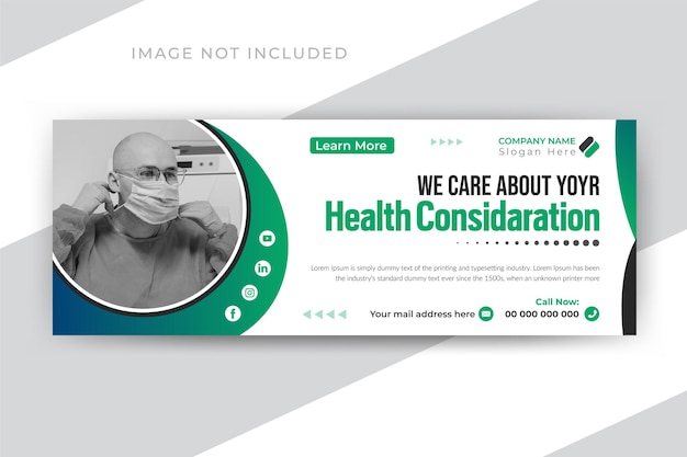 medical healthcare facebook cover and web banner template