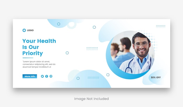 Medical healthcare facebook timeline cover and banner template