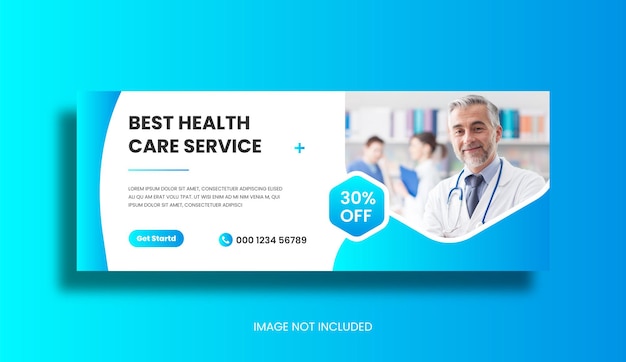 Medical healthcare fcebook cover template