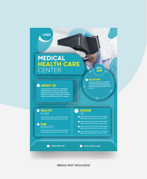 Vector medical healthcare flyer brochure corporate banner cover flyer poster design template