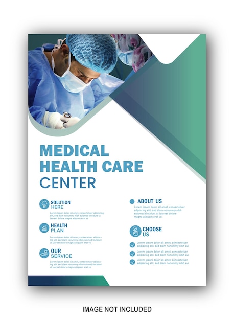 Vector medical healthcare flyer design social media post template design