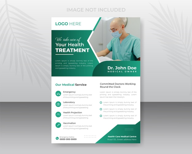 Medical healthcare flyer design template