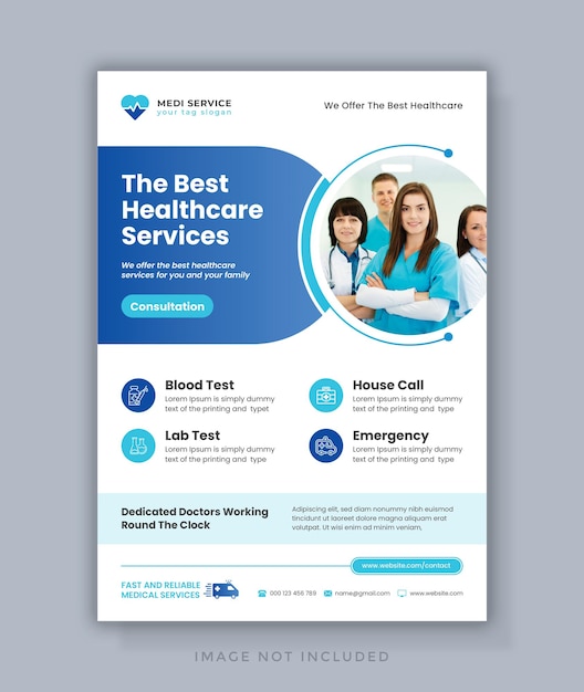 Medical healthcare flyer template