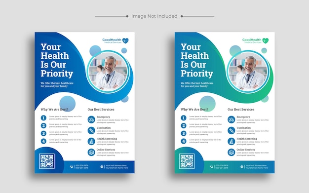 Medical healthcare flyer template