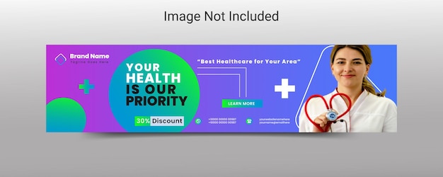 medical healthcare linkedin banner and social media  banner or cover design
