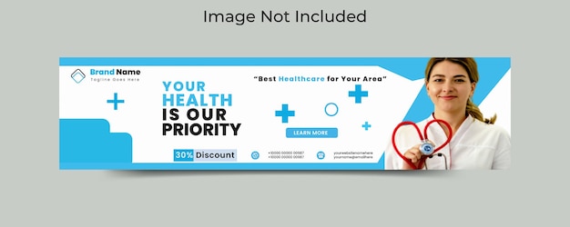 Medical healthcare linkedin banner and social media post banner design template