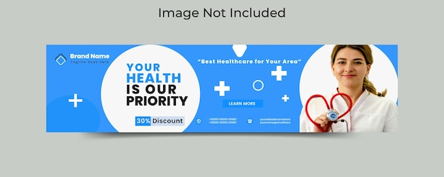 의료 의료 링크드 인 배너 및 소셜 미디어 게시물 배너 디자인 템플릿