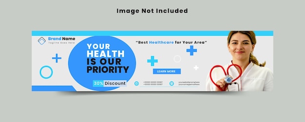 Medical healthcare linkedin banner and social media post banner template