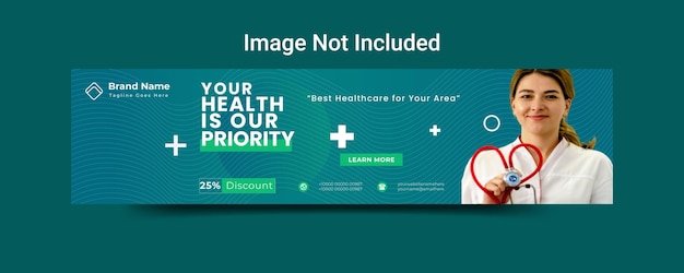 Medical healthcare LinkedIn banner, social media  post banner, or web banner