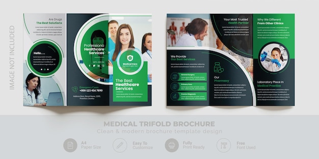 Vector medical healthcare medical brochure template