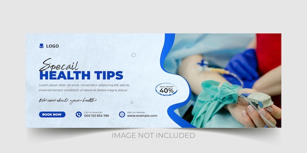 Medical healthcare new social media facebook cover and web banner design template