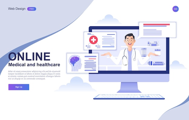 medical and healthcare online consultation banner