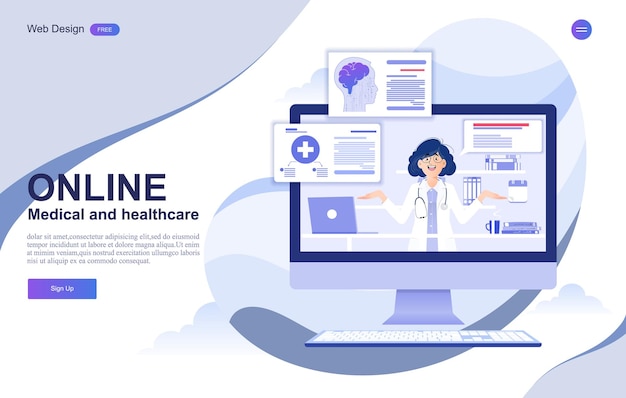 Medical and healthcare online consultation banner