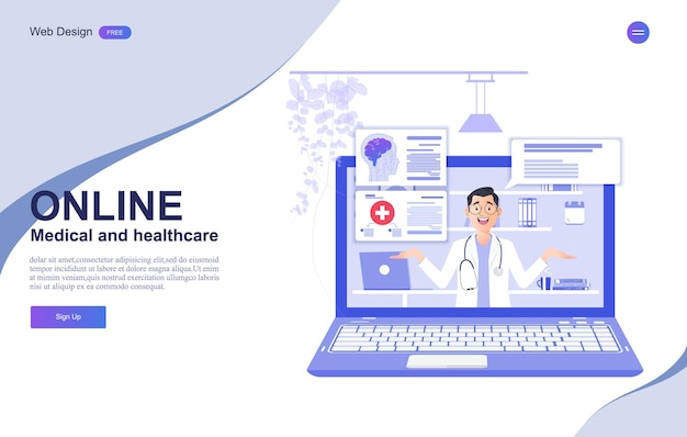 Medical and healthcare online consultation banner