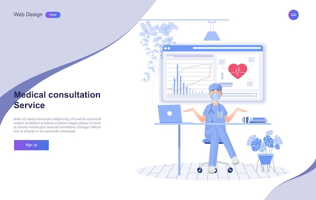 Medical and healthcare online consultation banner