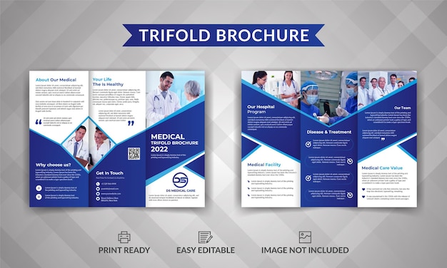 의료 의료 약국 Trifold 브로셔 템플릿