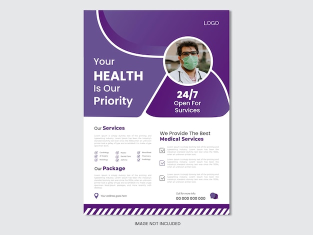 Vector medical healthcare poster template