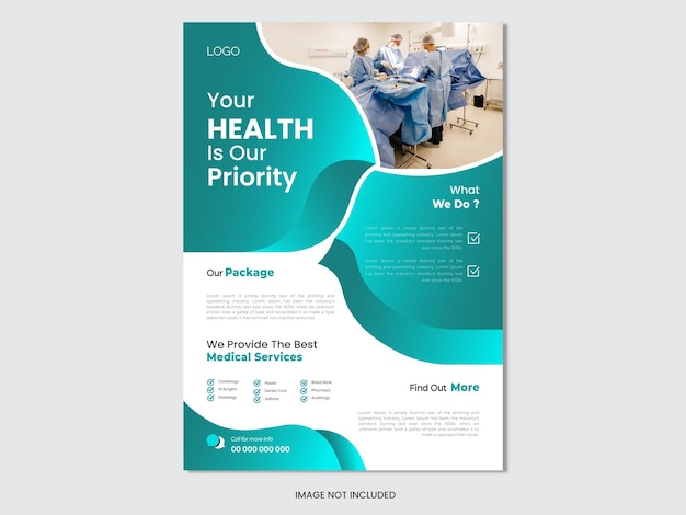 Vector medical healthcare poster template