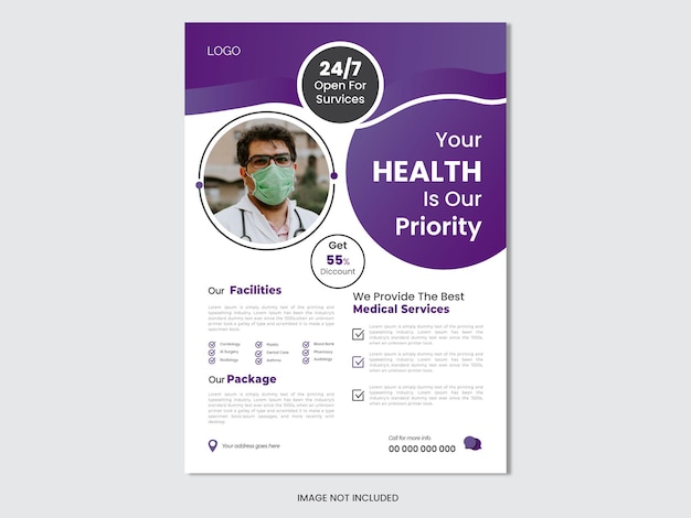 Vector medical healthcare poster template