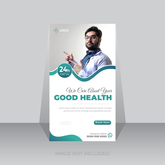 Medical healthcare services Instagram story template design