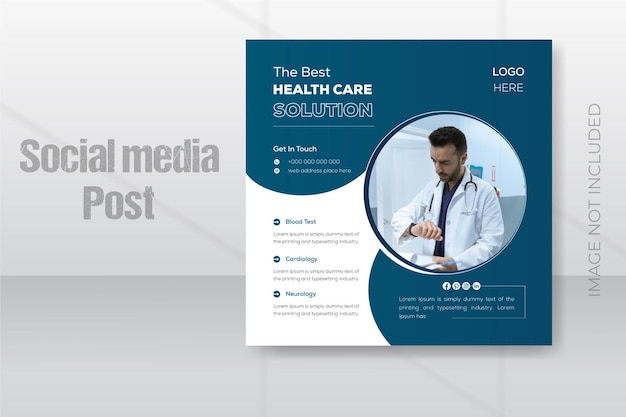 Medical healthcare social media post design