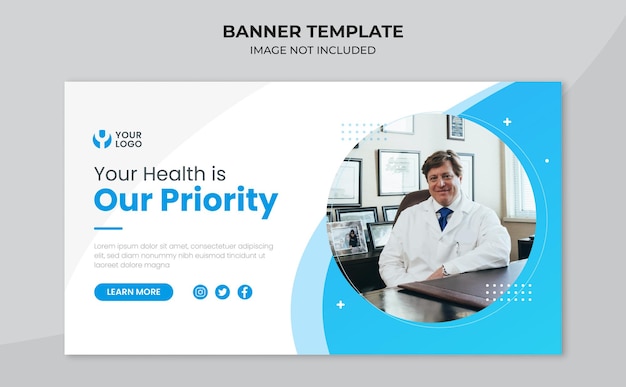 Vector medical healthcare web banner template