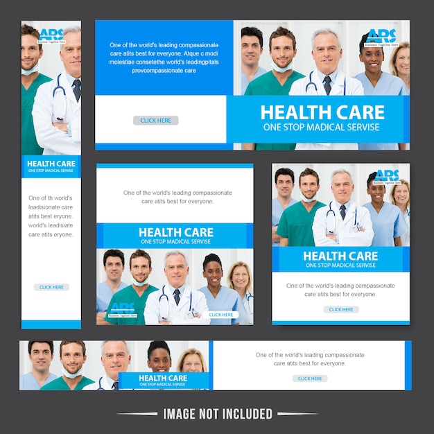 Medical healthcare web banners design