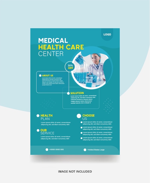 Medical healthcare youtube thumbnail clinic banner design backgrounds cover Template