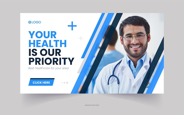 medical healthcare youtube thumbnail and dental hospital and clinic social media cover photo