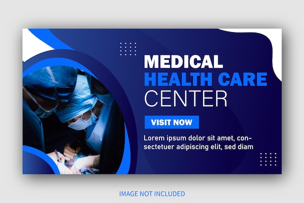 medical healthcare youtube thumbnail web banner video cover thumbnail template