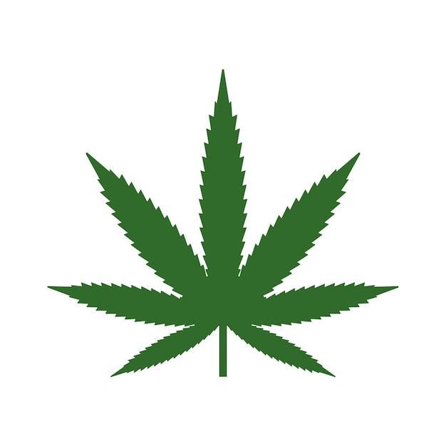 Medical hemp marijuana icon Medical cannabis leaf symbol