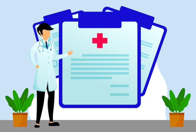 Medical History Concept Illustration Stylish and Beautiful