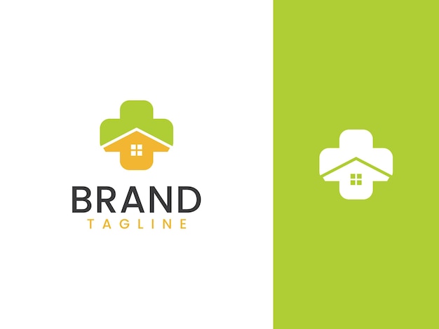 ベクトル ビジネスと会社のための医療ホームのロゴのテンプレート