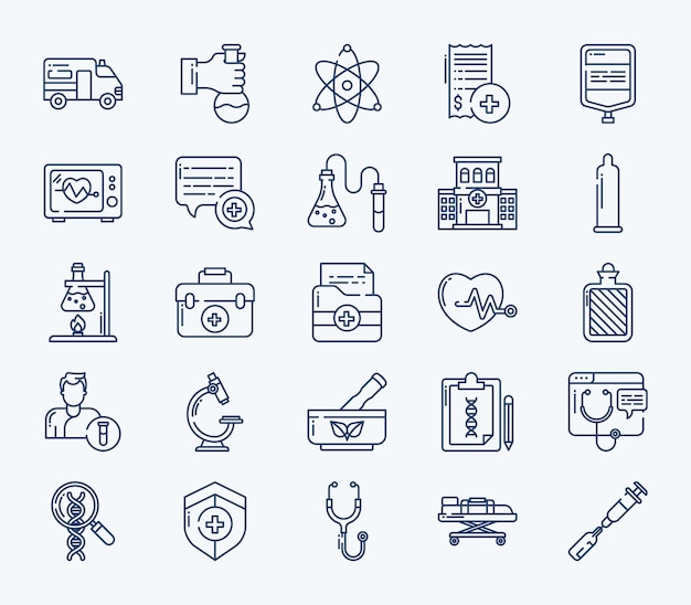 Medical and hospital vector icon illustration