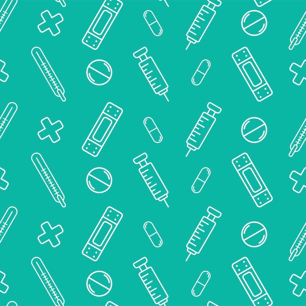 Vector medical icon pattern
