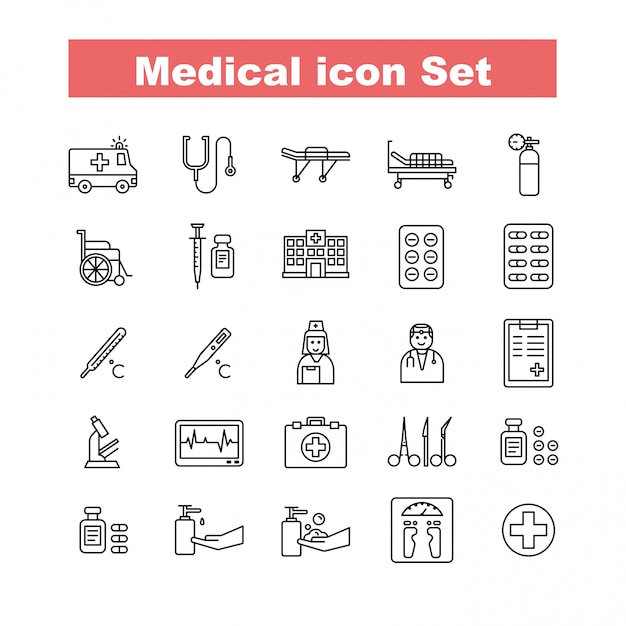 Медицинский icon set vector