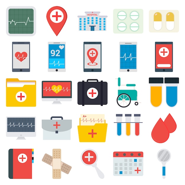 Vector medical icon set.